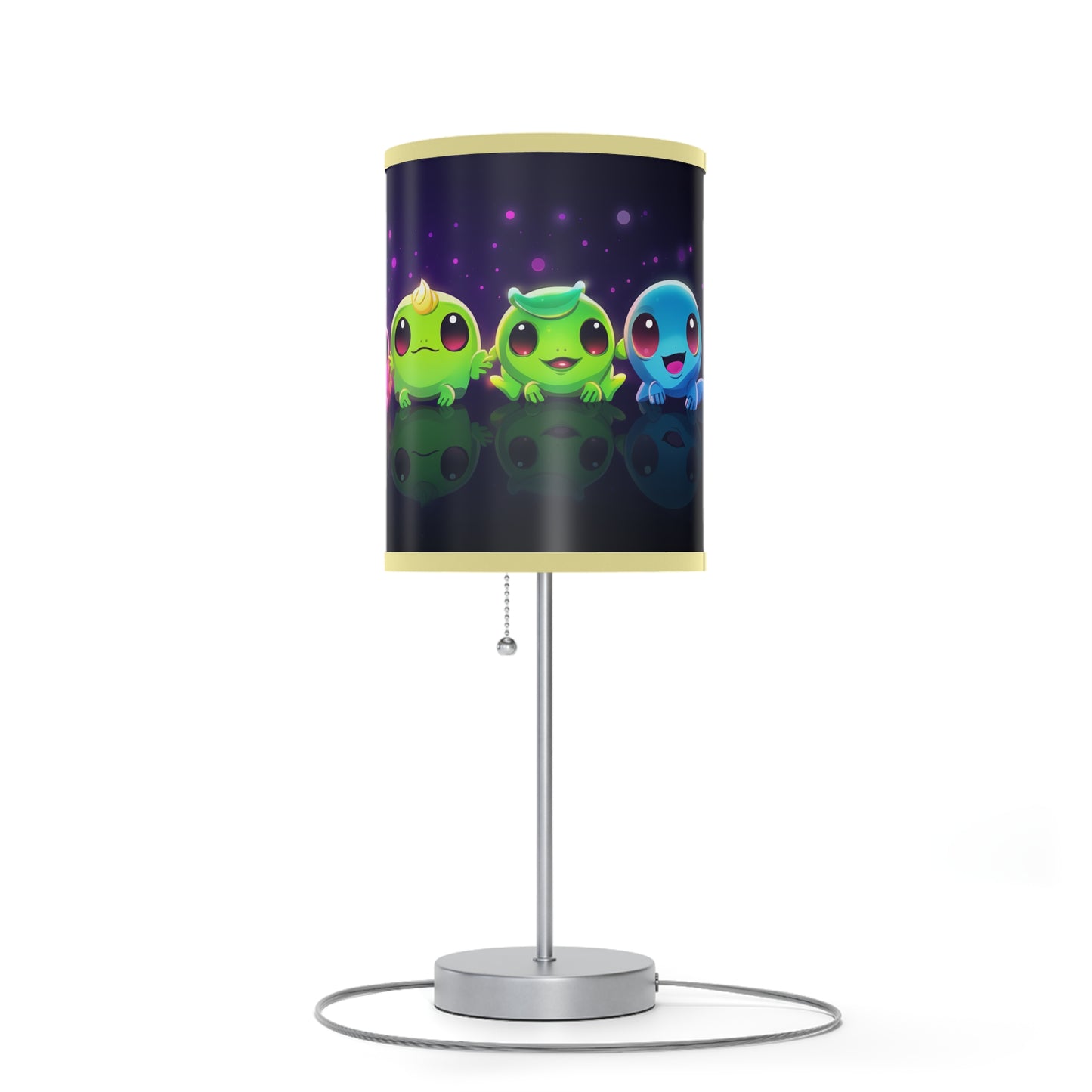 Kids Room Kawaii Creatures Lamp - Table Lamp, Pedestal Lamp, Buffet Lamp -  Brightly Rainbow Colored - Cute