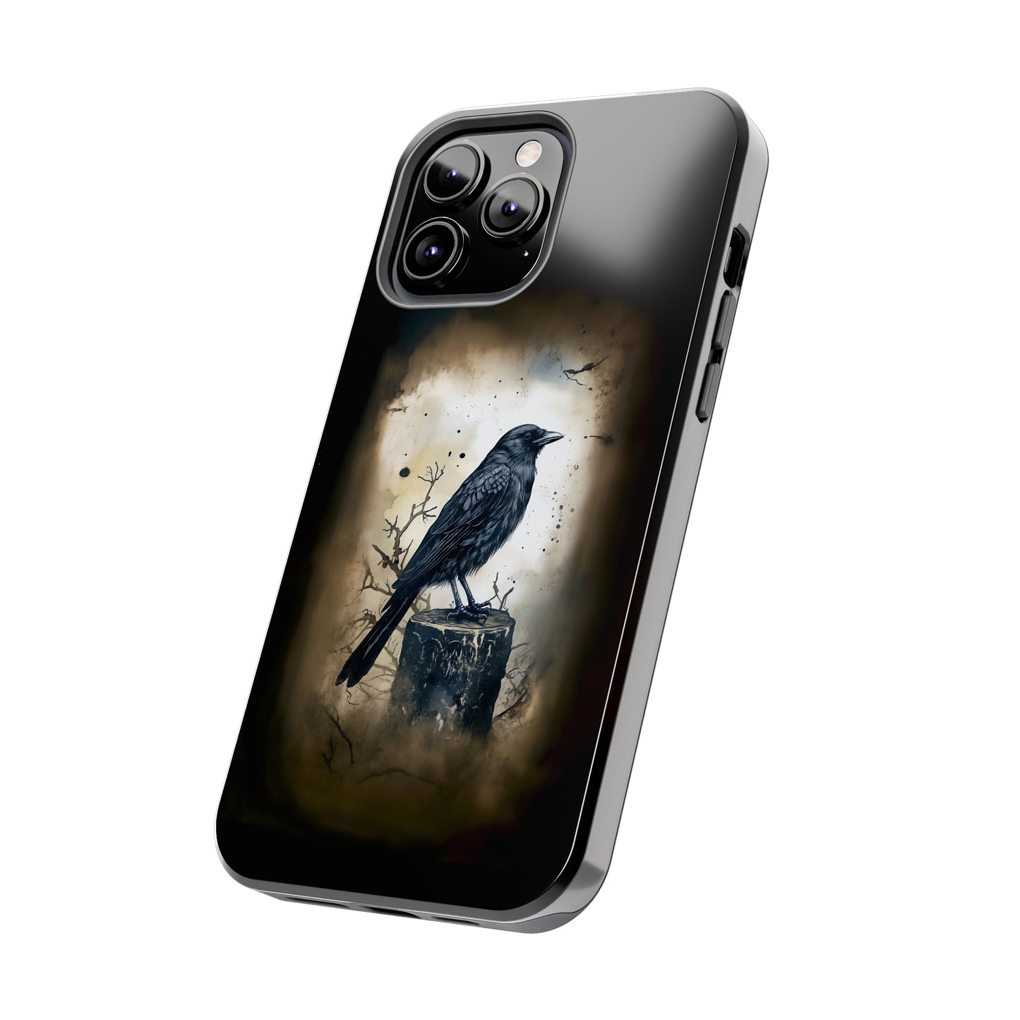 Raven Visage Tough Phone Case for iPhone 15 14 13 12 11 pro max XR XS 7 8 SE Gothic Black phone case Dark Academia iPhone case