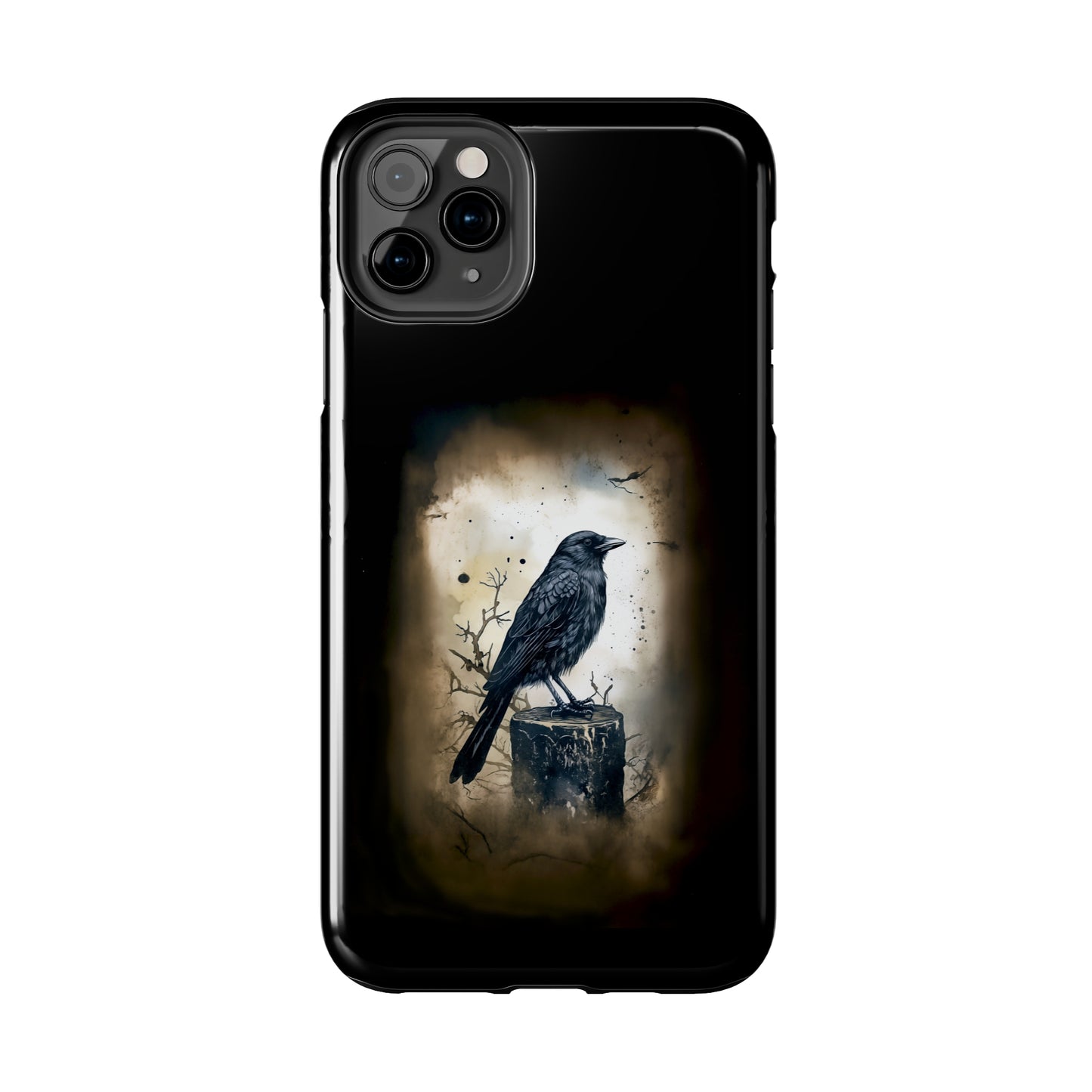 Raven Visage Tough Phone Case for iPhone 15 14 13 12 11 pro max XR XS 7 8 SE Gothic Black phone case Dark Academia iPhone case