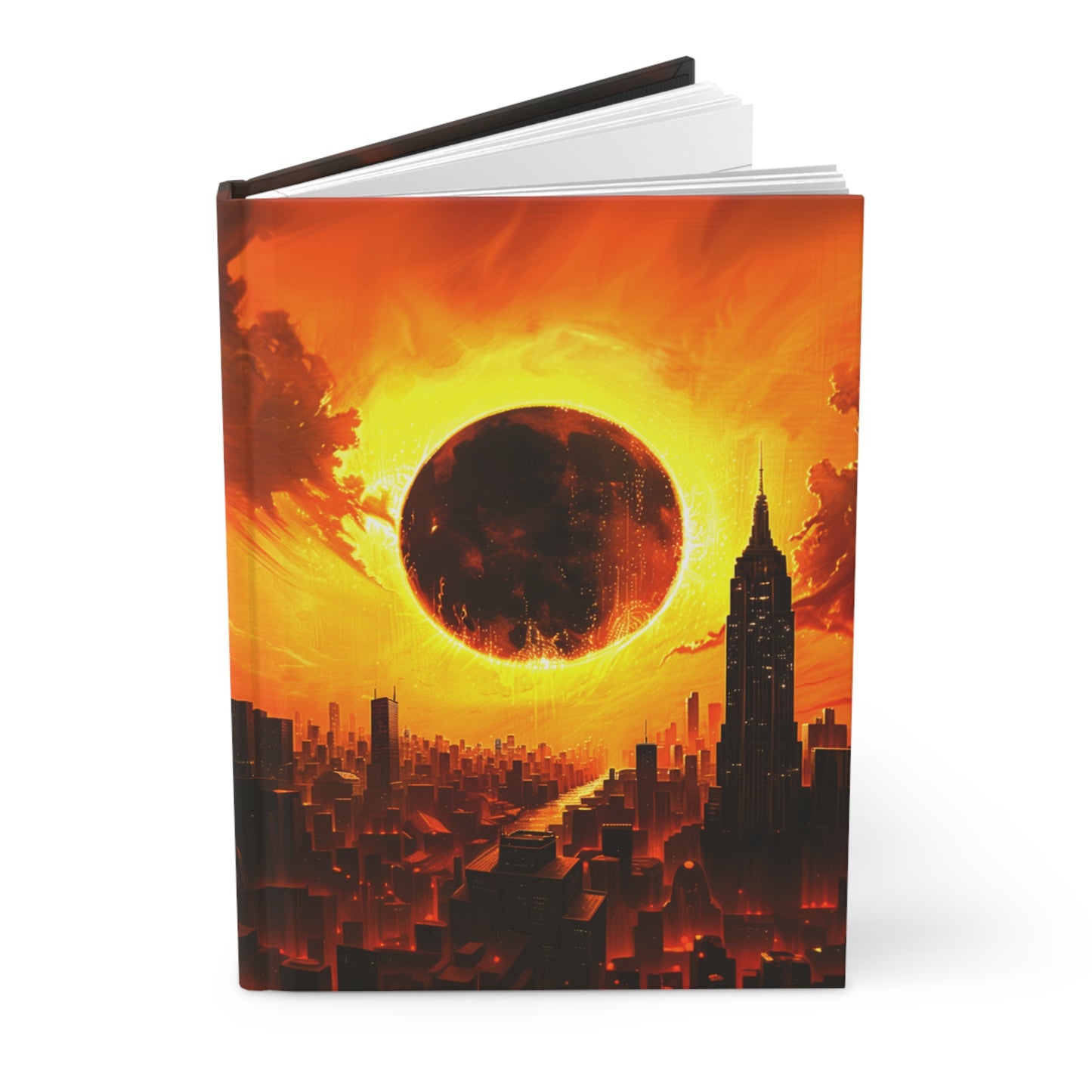 Totality In The City Journal Solar Eclipse Hardcover Notebook