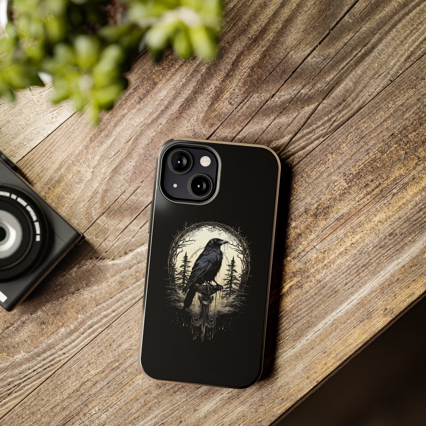 Night's Sentinel Tough Phone Case for iPhone 15 14 13 12 11 pro max XR XS 7 8 SE Gothic Black phone case Dark Academia iPhone case