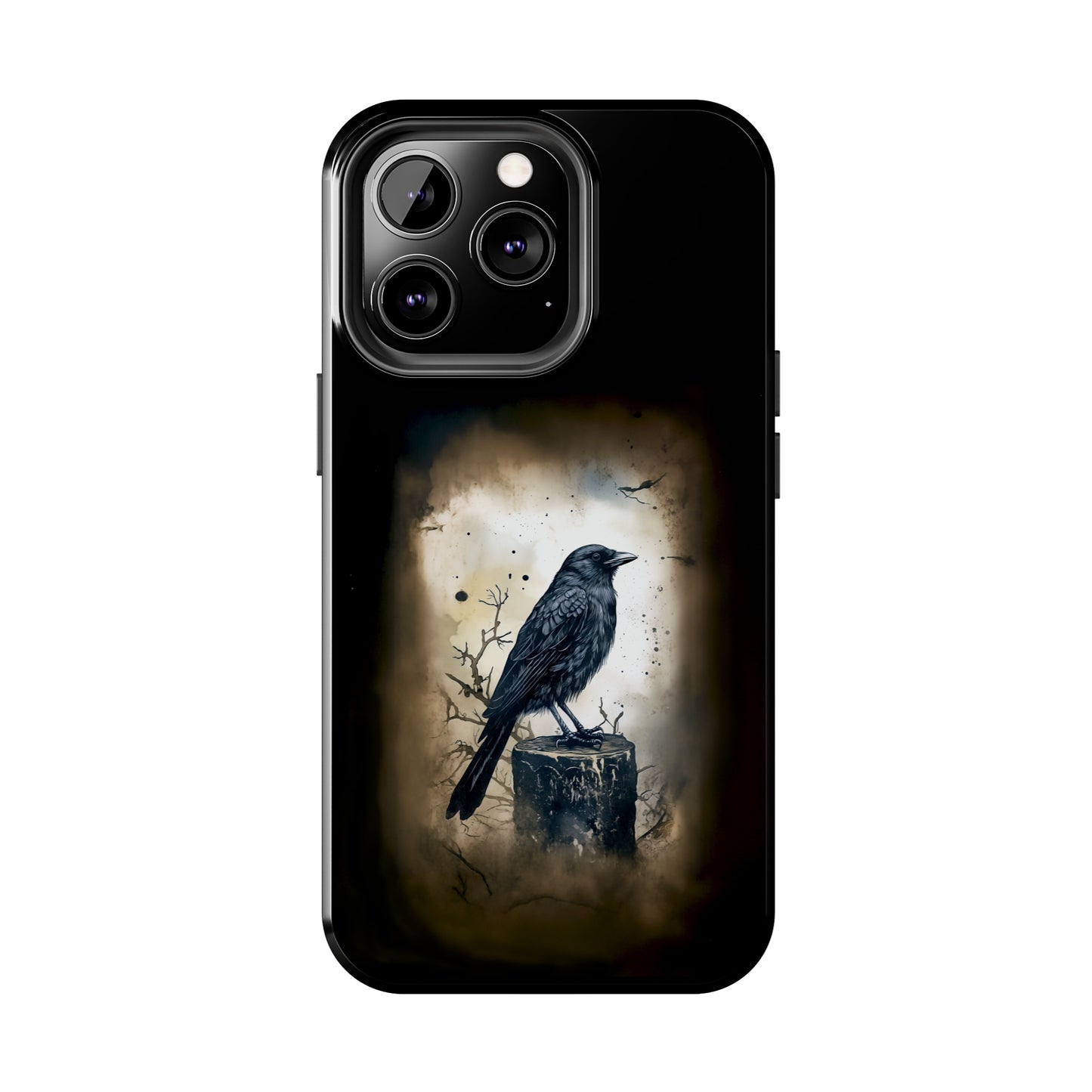 Raven Visage Tough Phone Case for iPhone 15 14 13 12 11 pro max XR XS 7 8 SE Gothic Black phone case Dark Academia iPhone case