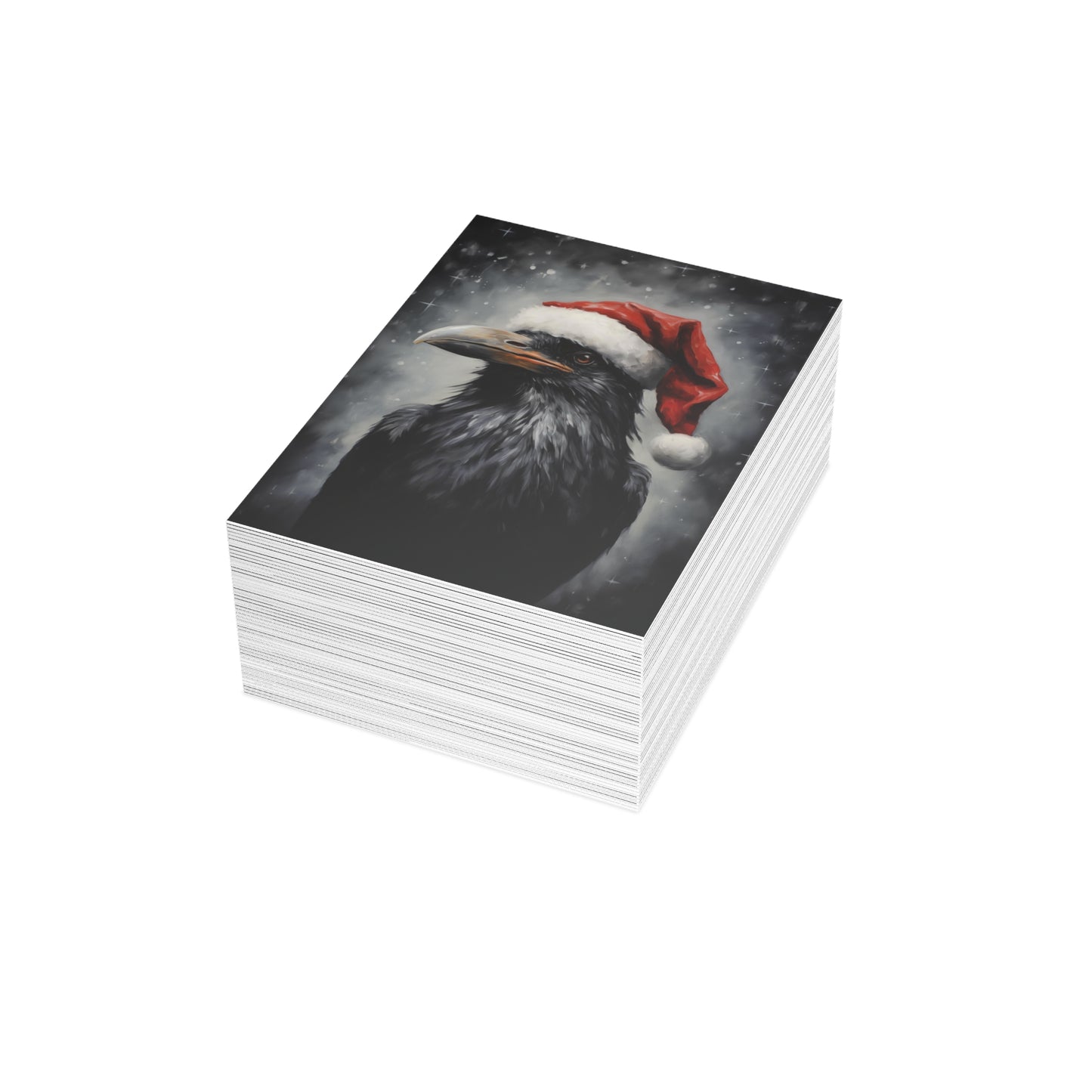 A Corvid Christmas, Raven Christmas Postcards holiday greeting cards dark Christmas cards cool Christmas blank Christmas post cards, gothic