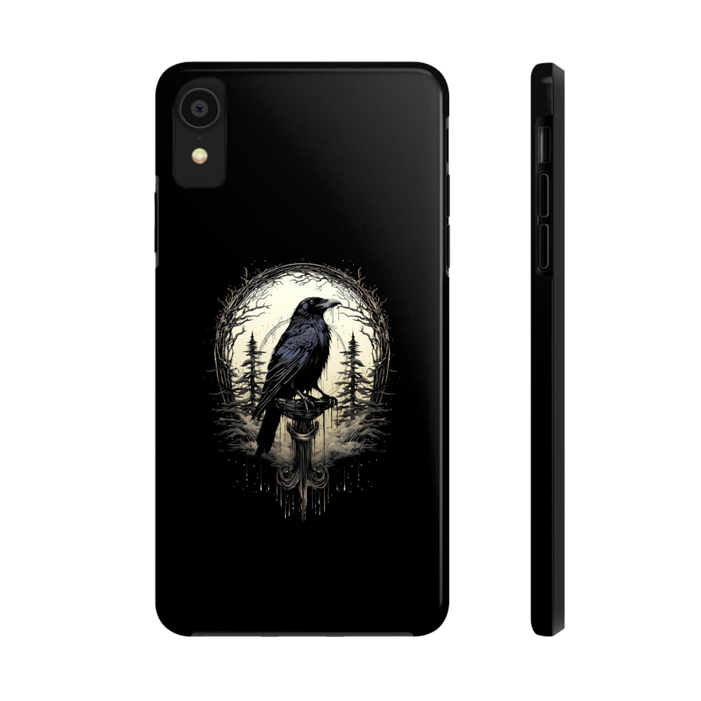 Night's Sentinel Tough Phone Case for iPhone 15 14 13 12 11 pro max XR XS 7 8 SE Gothic Black phone case Dark Academia iPhone case